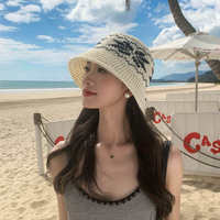 Sombrero de Pescador Tejido de Verano, Protección UV, Versátil para Vacaciones en la Playa