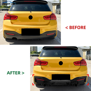 AMP-Z in fibra di carbonio nero Splitter auto diffusore lama paraurti posteriore per <span class=keywords><strong>BMW</strong></span> serie 1 F20 <span class=keywords><strong>F21</strong></span> LCI M Sport 2015-2019 accessori auto - Product Image 2