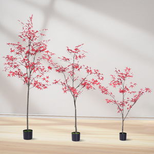 Haut de gamme luxe intérieur salon décoration bionique fleur Art Simulation plante verte érable rouge plantes artificielles verdure - Product Image 1