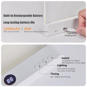 ไฟ <span class=keywords><strong>LED</strong></span> แผงเรียบสำหรับอ่านหนังสือในเวลากลางคืน ป้องกันดวงตา ไฟอ่านหนังสือ ชาร์จ USB โคมไฟอ่านหนังสือสำหรับนักเรียน โคมไฟอ่านหนังสือกลางคืน โคมไฟอ่านหนังสือในร่ม - Product Image 6
