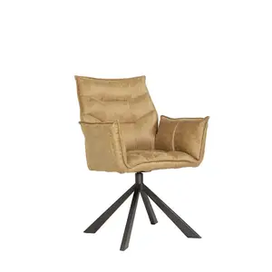 Moderno schienale alto 360 sedia girevole da pranzo con braccioli in pelle mobili per la casa minimalisti sedie per cucina pranzo poltrona