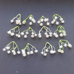 Wen Hope <b>Artificial</b> Baby's Breath <b>Flowers</b> White 3-Pronged Starry Sky DIY Floral <b>Arrangement</b> Materials - Product Image 2