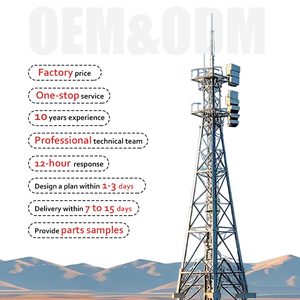 60m verzinkter 4-beiniger Stahlgitter-Winkel turm 40m Pol mit 100 Fuß 200 Fuß 20m Turm-Telekommunikation zubehör - Product Image 3