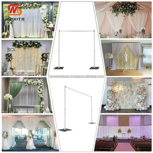 Arche de mariage télescopique en alliage d'aluminium réglable SMOOTH, montants à ajustement rapide de 5 à 50 pieds, base facile à assembler, système de drapage rectangulaire - Product Image 4