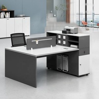 Bureau commercial moderne en bois avec tiroirs et structure métallique pour poste de travail en immeuble de bureaux – Vente en gros