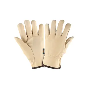 BOX 6 Gants en cuir de vachette de type operateur, TRUPER - Product Image 1