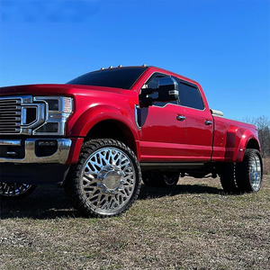 Op maat gemaakte 8x210 8x170 8x165.1 10x225 gesmede dubbele wielranden, gepolijste chromen velgen voor Ford F350 F450 - Product Image 2
