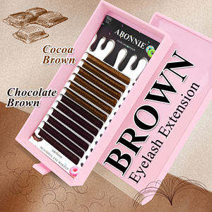 Abonnie 03 Extensiones de Pestañas Marrones J B C CC <span class=keywords><strong>D</strong></span> DD LJ LB LC LD Bandejas de Pestañas al por Mayor Extensiones de Pestañas Individuales Marrones - Product Image 6