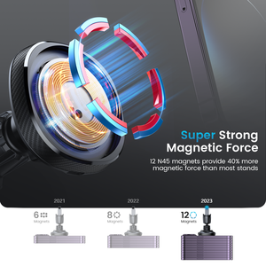 Support magnétique pour téléphone portable sans fil avec charge rapide, services OEM ODM, PC+ABS, 16 aimants N52 - Product Image 4
