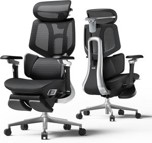 Silla <span class=keywords><strong>de</strong></span> <span class=keywords><strong>Oficina</strong></span> Ergonómica Inteligente Hbada X7 con Seguimiento Lumbar Totalmente Automatizado 720 °   Reposabrazos Ajustables, Cojín <span class=keywords><strong>de</strong></span> Asiento Ventilado - Product Image 1