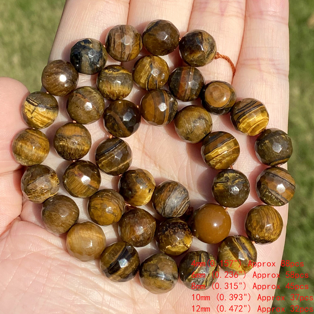 Oeil de tigre jaune à facettes