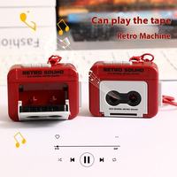 Créatif Rétro Son Magnétophone Porte-clés Pendentif Populaire PVC Décompression Sac Pendentif Petit Cadeau En Gros