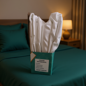 Parure de draps en coton Emerald Spring, style hôtel, taille individuelle, 200 fils, literie respirante - Product Image 2