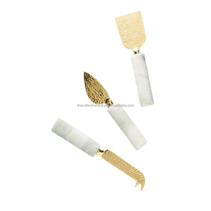 Juego de Herramientas de acero inoxidable para queso con plataforma dorada, utensilios de cocina con mango hecho a mano, estilo occidental - Product Image 2