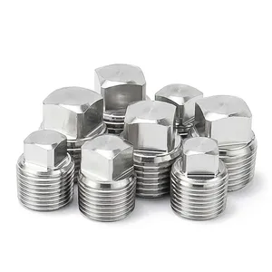 Accesorio de tubería de acero inoxidable 304 de alta calidad de METAL, enchufe de cabeza cuadrada sólida, <span class=keywords><strong>1</strong></span>/<span class=keywords><strong>2</strong></span>/3/4/6 NPT1 puntos/<span class=keywords><strong>2</strong></span> - Product Image 4