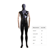 Mannequins masculins de luxe Yihe Boutique, en fibre de verre, grand et mince, pleine longueur, finition mate, avec poignée en bois réglable pour vitrine