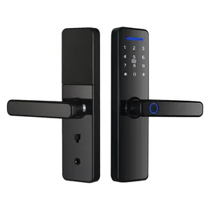 S811 Smart Life Home Tuya WiFi serrature biometrico Finger Print Code Card Key Intelligent TTlock App Smart Door Lock