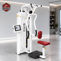 Máquina de remo digital inteligente con resistencia motorizada y pantalla táctil para entrenamiento de espalda, equipo comercial de gimnasio al por mayor