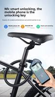 Verrou de vélo biométrique TUYA, antivol, déverrouillage sans clé, verrouillage par câble USB, adapté aux vélos et aux motos