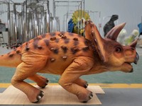 Zigong Cetnology RC Triceratops Robot Dinosaure Marchant, Modèle de Simulation Réaliste en Métal Léger, Tailles Personnalisées, Pour Intérieur Public