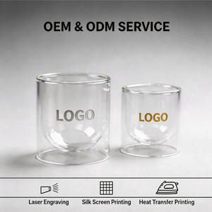 Wholesale Double Layer Borosilicate Glass <strong>Candle</strong> Cup Transparent Insulated Empty Container <strong>Holder</strong> for Bedroom for Christmas - Product Image 1