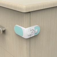 Loquet anti-pincement Prodigy AL004 pour enfants, ouverture facile, pour portes d'armoires à angle droit, sécurité en plastique, Guangdong, pour maisons et bureaux