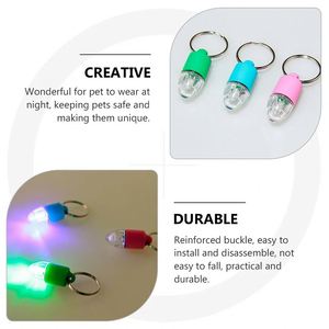 Collier pour chien personnalisé en forme de goutte d'eau avec lumière LED de sécurité nocturne, clignotant, luminescent, pendentif pour animal de compagnie, porte-clés - Product Image 3