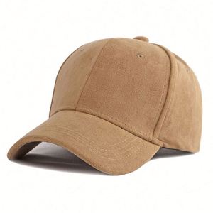 Gorra de béisbol de gamuza con logo personalizado al por mayor, unisex, para invierno, de color liso, estilo popular, con dibujos animados, forro polar y hebilla metálica. - Product Image 4
