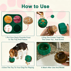 Juguete Interactivo Personalizado para Perros, Dispensador de Comida Lenta, Pelota Masticable, Pelota Rodante, Juguete de Silicona para Perros, Dispensador de Golosinas - Product Image 4