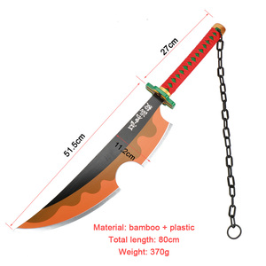 2 unids/set Anime espada accesorios espadas de madera patrón <span class=keywords><strong>Original</strong></span> Uzui Tengen espada Demon Slayer <span class=keywords><strong>Katana</strong></span> - Product Image 3