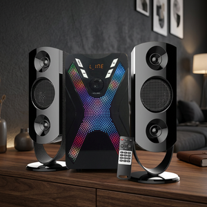 Surround Sound Big Bass Professional 2.1CH Hometheater Blue Tooth Wired <b>Computer</b> Speaker With Led - Product Image 3