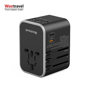 อะแดปเตอร์แปลงไฟ Wontravel Universal Travel Adapter 35.5W PD ชาร์จเร็วแบบออลอินวัน พร้อมพอร์ต USB 3 ช่อง และพอร์ต Type-C 2 ช่อง สำหรับแล็ปท็อป หูฟัง และกล้อง - Product Image 1