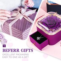Eeuwigdurende geconserveerde roos hart ketting romantisch cadeau voor Valentijnsdag, jubileum, verjaardag, Moederdag, vrouwen, moeder, vrouw, dochter