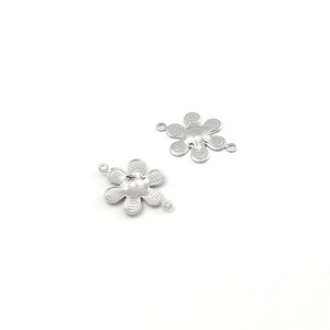 Stainless Steel <b>Flower</b> Spacer Beads Double Hole For <b>Bracelet</b> Making DIY Jewelry Components 316 Steel Color Smooth Finish - Product Image 2