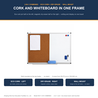 Tableau combiné mural 2-en-1 RedSun en liège et tableau blanc magnétique, panneau arrière personnalisable pour réunions de bureau (vente en gros)