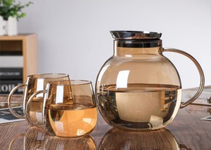 Tetera de refrigeración de gran capacidad de vidrio de borosilicato alto, juego de jarra resistente al calor para el hogar, oficina, <span class=keywords><strong>restaurante</strong></span>, servicio de bebidas para - Product Image 2