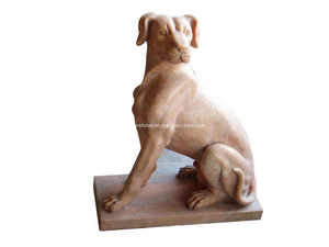 Personalizado al aire libre decorativo <span class=keywords><strong>de</strong></span> tamaño real nublado Rosa mármol perro escultura en Stock - Product Image 3