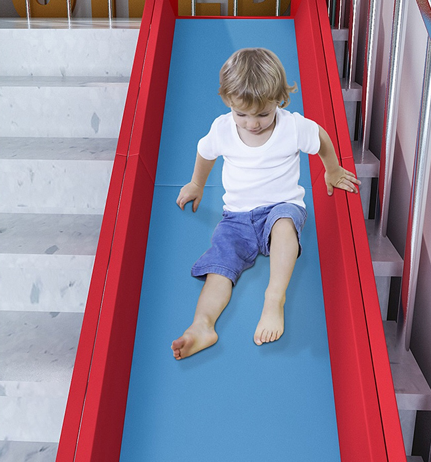Dolu Scivolo per Bambini dai 2 Anni, Scala Blu e Verde, Pieghevole per Uso Interno ed Esterno