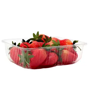 Caixas de frutas plásticas, máquinas de produção de frutas, caixas transparentes de frutas frescas, bandeja de empacotamento de morango