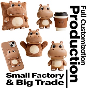 Figura in Vinile Personalizzata di Ippopotamo Rotondo, Design Esclusivo, <span class=keywords><strong>Action</strong></span> <span class=keywords><strong>Figure</strong></span> Giocattolo ODM <span class=keywords><strong>Serie</strong></span> Animali - Product Image 4