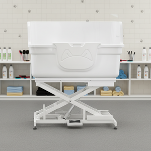 Grande baignoire de toilettage pour animaux de compagnie en plastique acrylique, station de lavage pour chiens et chats, idéale pour les salons de toilettage - Product Image 1