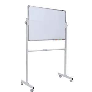 Marqueurs d'gommes magnétiques, tableau blanc et réversible, avec cadre en aluminium, tableau blanc Mobile pour salle de classe et maison