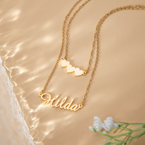 Collana con Ciondolo Personalizzato in Acciaio Inox Placcato Oro 18K, Gioiello Regalo Personalizzato di Tendenza - Product Image 5