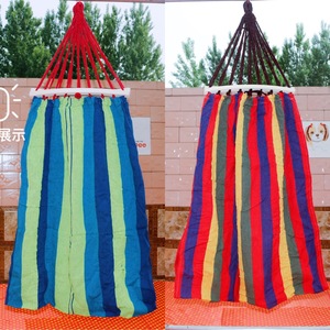 Hamaca de Lona para Exteriores, Capacidad de Carga de 100 kg, Diseño a Rayas, para Jardín, Camping y Relajación - Product Image 3