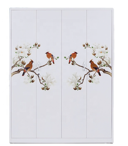 <b>Almirah</b> Designs Cheap Bedroom Steel Flower Printing Wardrobe - Product Image 1