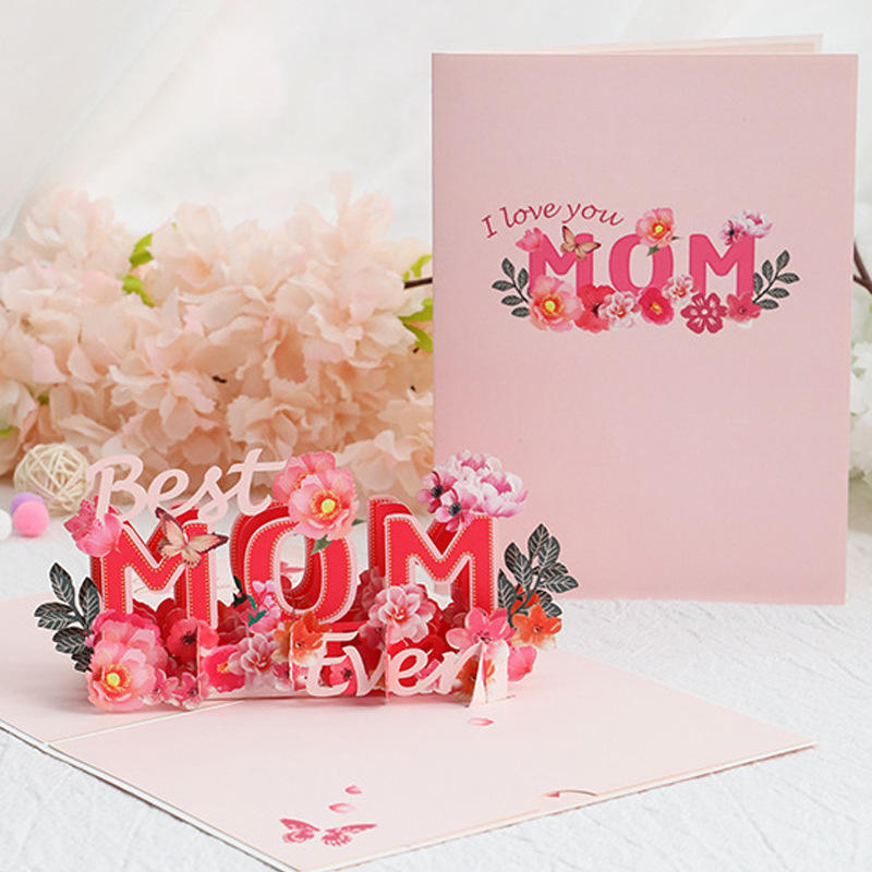 Mothers Day Gift Idea With Greeting Card Art 3D Pop-Up Card Flower