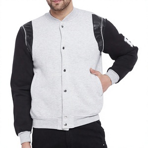 Chaqueta Varsity Personalizada de Algodón y Forro Polar, Teñida, Transpirable, Resistente al Viento, para Hombre, Ropa Urbana de Invierno, Marca Privada OEM - Product Image 1