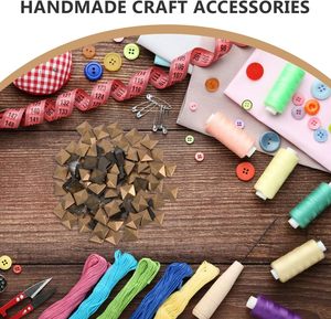 DOITOOL Tachuelas de cobre con forma de pirámide y base plana, remaches cuadrados de metal para manualidades en cuero, ropa, bolsos, zapatos y piezas decorativas. - Product Image 5