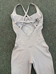 Women Cross Back Sports Yoga Jumpsuit One Piece Backless Sexy Hip Lifting <strong>Bodysuit</strong> With Adjustable Shoulder Straps - Product Image 5