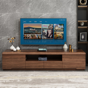 Mueble de TV de Madera de Nogal Estilo Chino, 2 Metros, Mueble de Salón de Madera Maciza, Diseño Moderno y Minimalista - Product Image 4